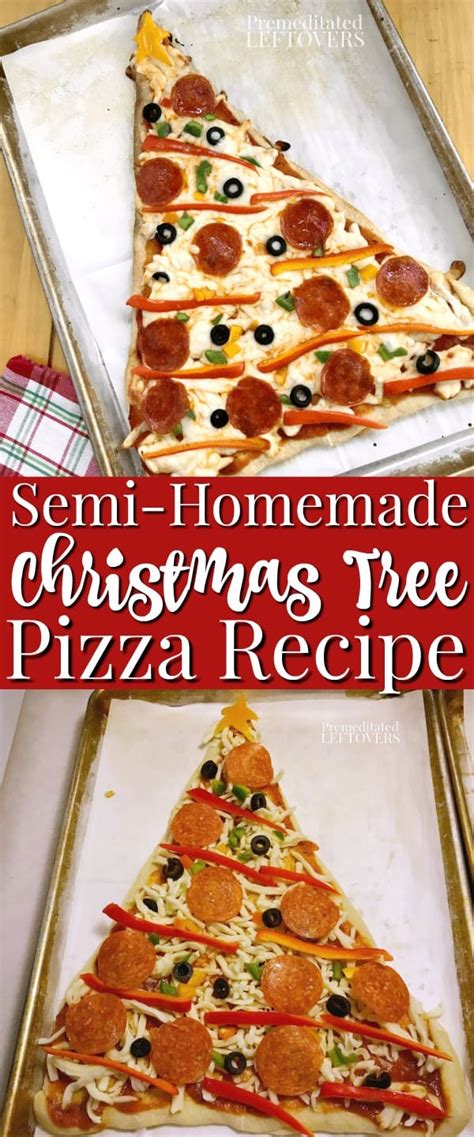 Easy Semi Homemade Christmas Tree Pizza Recipe