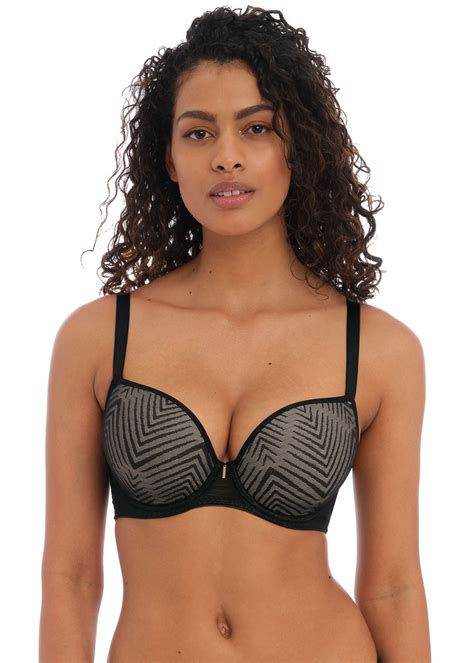 Freya Tailored Moulded Deco Bra Strapless High Apex Bra Black