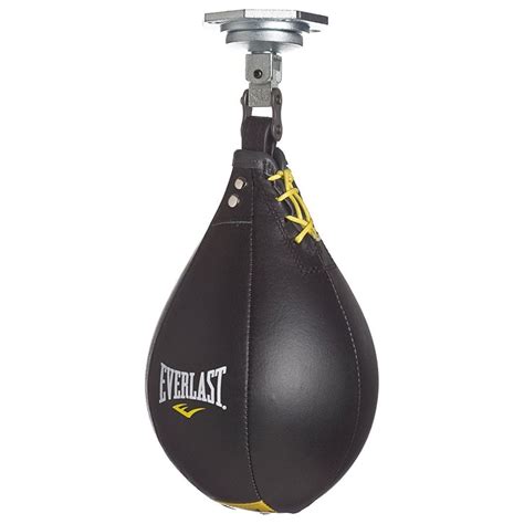 Everlast Elite Black Leather Speed Bag Medium