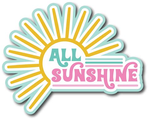 All Sunshine Scrapbook Page Title Sticker Autumns Crafty Corner