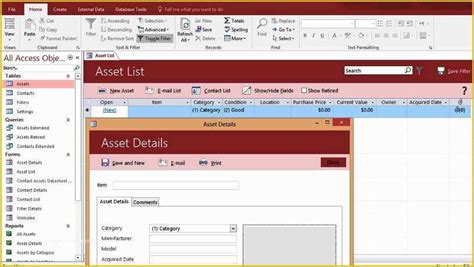 Microsoft Access Database Templates