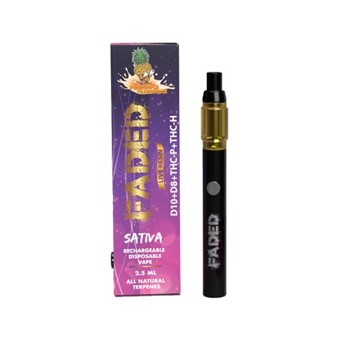 Faded D 10 D 8 Thc P Thc H Live Resin Rechargeable Disposable Sativa