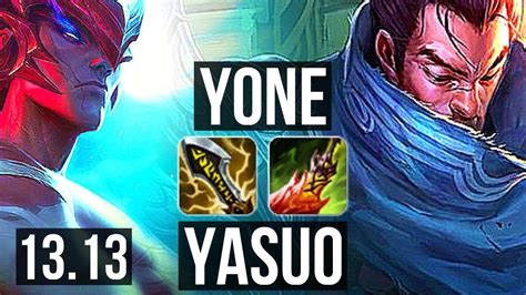 Yone Vs Yasuo Top 6 Solo Kills 700 Games Legendary 10 3 5 Kr