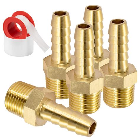 Brass Barb X Npt Male End Air Hose Pipe Fitting Threaded