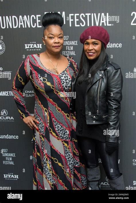 Roxanne Shanté Left And Actress Nia Long Pose At The Premiere Of The