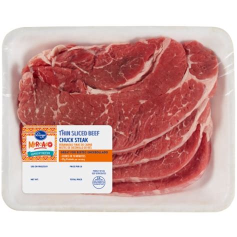 Kroger Mercado Thin Sliced Beef Chuck Steak Lb Fred Meyer