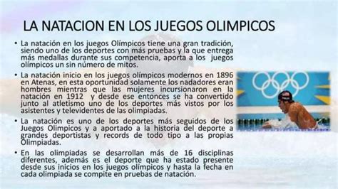 Origen E Historia De La Natacion Pptx