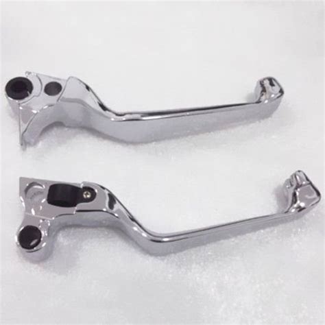 Chrome Clutch Brake Skull Levers For Harley Fat Boy Flstf Softail Fxdb