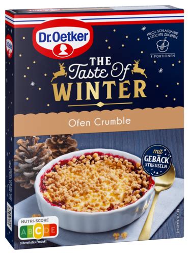 Ofen Crumble Dessertspezialitäten Dr Oetker