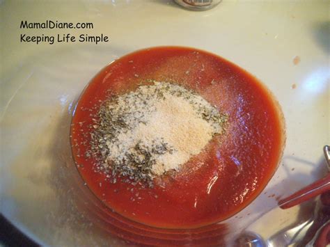 Homemade Pizza Sauce Mamal Diane