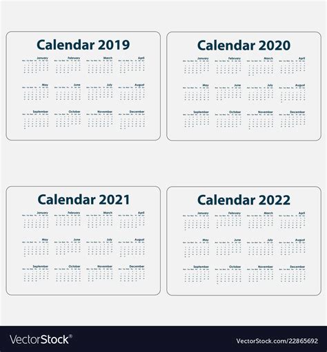 2019 2020 2021 Calendar