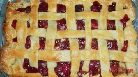 How To Make A Cherry Pie طريقة صنع فطيرة الكرز Youtube