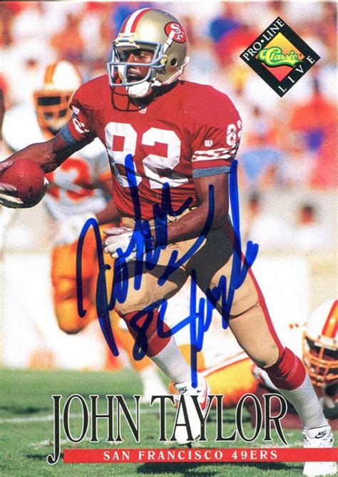 John Taylor Autographed Football Cards