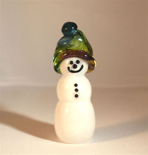 Hand Blown Glass Snowman — Fireweed Glass Studio