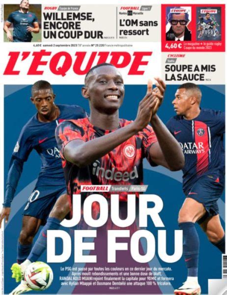 Revue De Presse Kolo Muani Au Bout Du Suspense Barcola Verratti Et