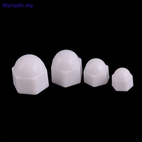 Myriadu X M M M M White Dome Bolt Nut Protection Caps Cover Hex