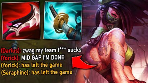 I Made The Enemy Team Rage Quit With Nuclear One Shot Akali Why Is