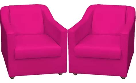 Kit De Sillones Decorativos Para Oficina Y Recepci N Color Rosa