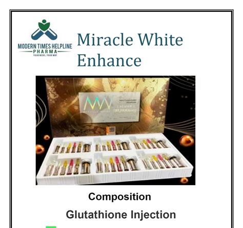 Miracle White Enhance 90000mg Glutathione Injection Packaging Type