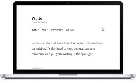 Write - Free Minimalist WordPress Theme :: Behance