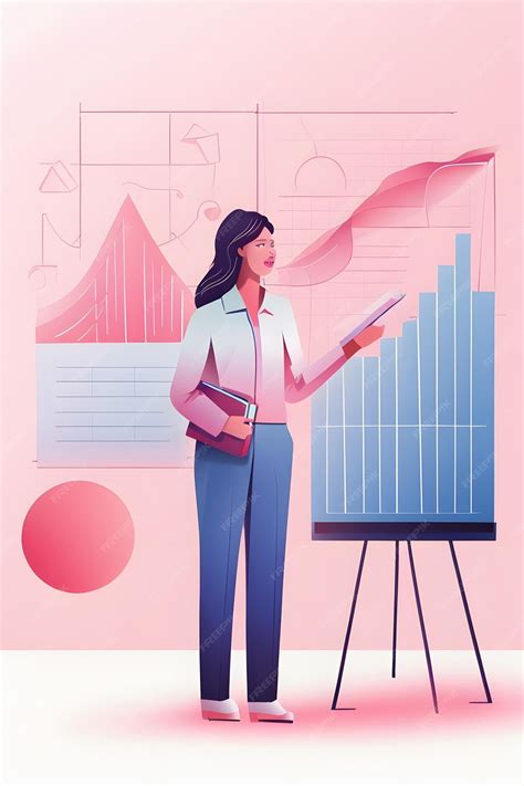 Premium Ai Image Flat Illustration Of A Teacher Standing In Front Of