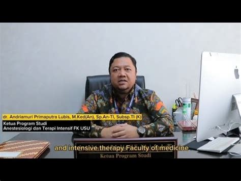 Profil Program Studi Anestesiologi Dan Terapi Intensif Fk Usu Youtube