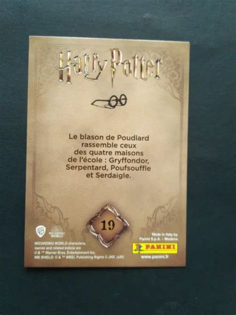 Panini Harry Potter Bienvenue A Poudlard Carte N° 19 Holographique Eur