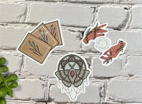 Magic Moth Sticker Pack Set Of 3 Tarot Stickers Astrology Moths