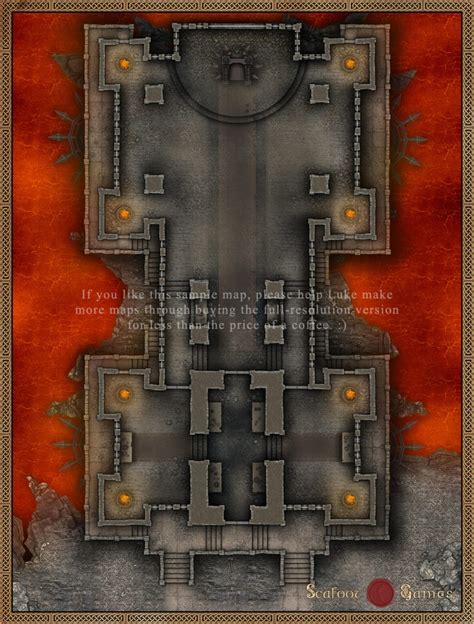 Fallen Demonlords Castle 40x30 Battlemap With Adventure FoundryVTT