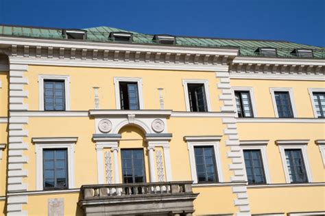 Historisches Geb Ude In Der M Nchner Innenstadt Lizenzfreies Bild