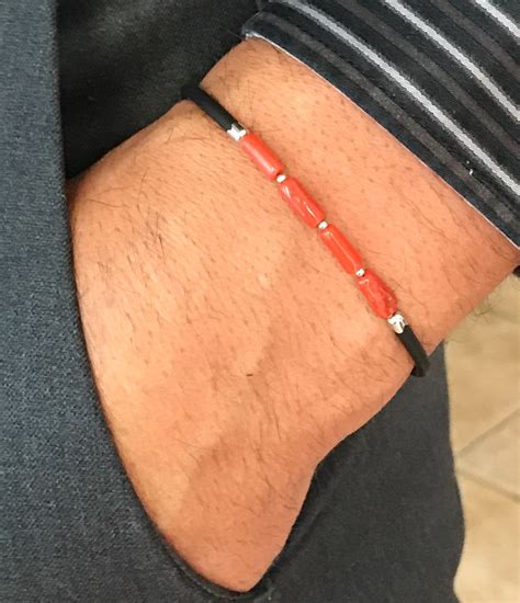 Bracelet Homme En Corail Corse Rouge VERITABLE Etsy