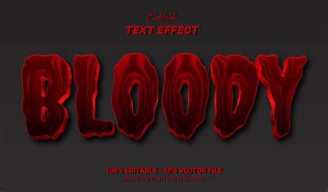 Premium Vector Bloody Editable Text Effect