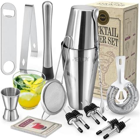 Amazon Mixology Cocktail Shaker Set Drink Mixer Piece Portable