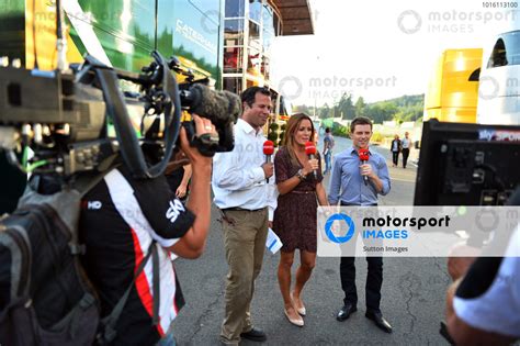 L To R Ted Kravitz Gbr Sky Tv Natalie Pinkham Gbr Sky Tv And