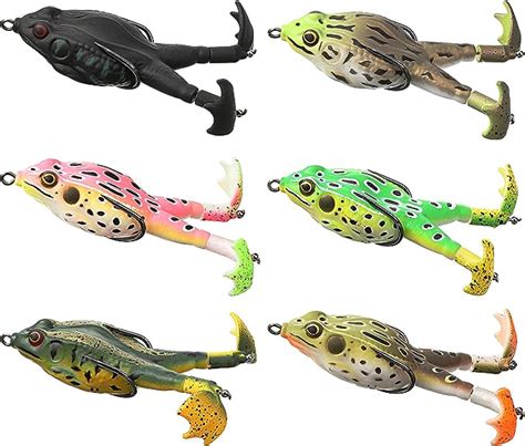 Pieces Soft Frog Bait Frog Lure Double Propellers Legs D Eyes