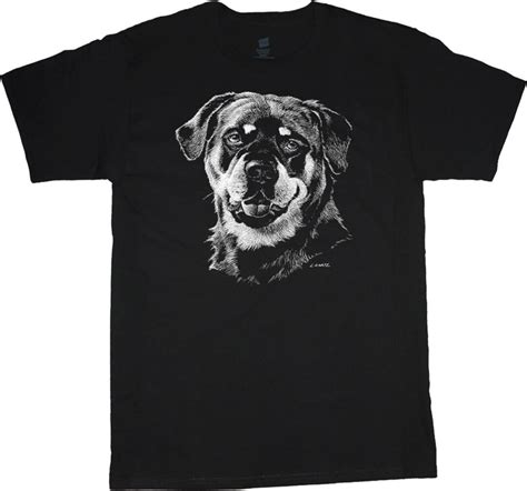 Rottweiler T Shirt Dog Breed Portrait Face Tee Etsy