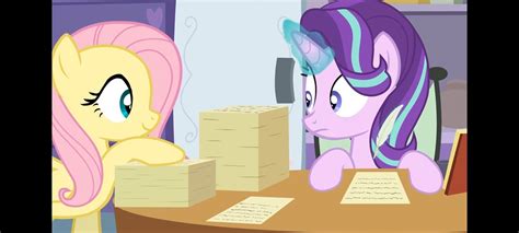 3062052 Safe Artist Agrol Screencap Fluttershy Starlight Glimmer