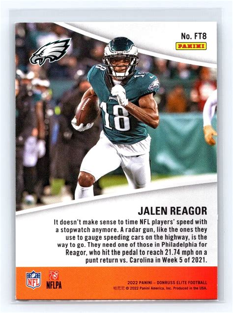 2022 Panini Donruss Elite Full Throttle FT8 Jalen Reagor 349 For