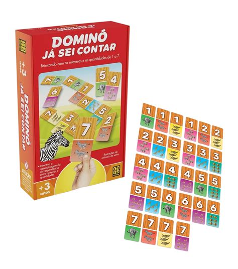 Jogo Dominó Já Sei Contar Grow Alternativa Brinquedos Alternativa