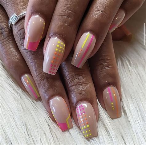 Neon Colors Nail Design | Nail colors, Dope nail designs, Pretty nail ...