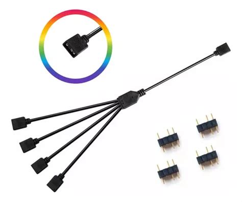 Cabo Splitter 1 Para 4 Hub Argb 3 Pinos 5v Led Endereçável MercadoLivre