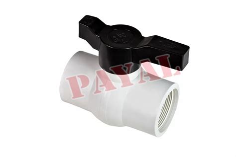 Payal Pp White Thread Plain Long Handle Solid Ball Valve Size Mm X