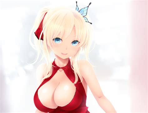 Blonde Hair Blue Eyes Boku Wa Tomodachi Ga Sukunai Breasts Cait