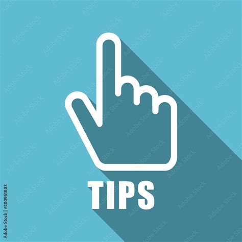 Tips Symbol Flat Design Vector Blue Icon Stock Vector Adobe Stock