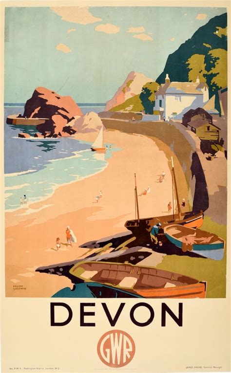 Devon Gwr Frank Sherwin Uk 1930s Travel Posters Frank Sherwin