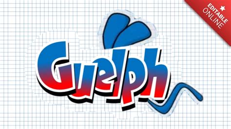 Guelph Logotipo Riggy The Runkey Generador De Efectos De Texto