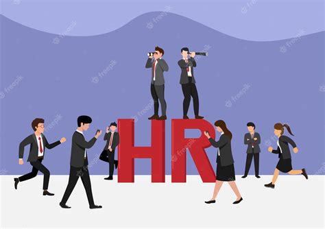 Premium Vector Hr Represents Human Resources The Character Is Looking