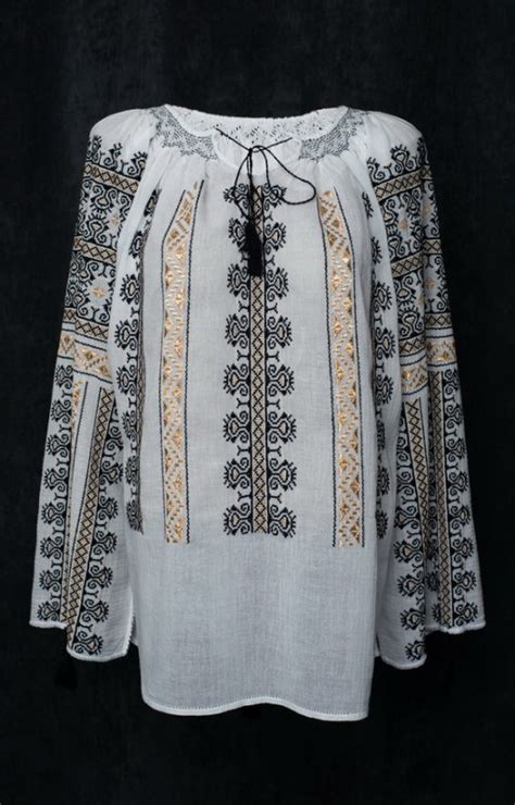 Hand Embroidered Romanian Blouse