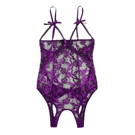 EHTMSAK Lingerie For Women Purple Women S Heart Lingerie Set Spaghetti