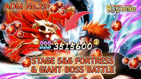 All Out Mission AOM No 29 Stage 5 6 Fortress Giant Boss NARUTO X